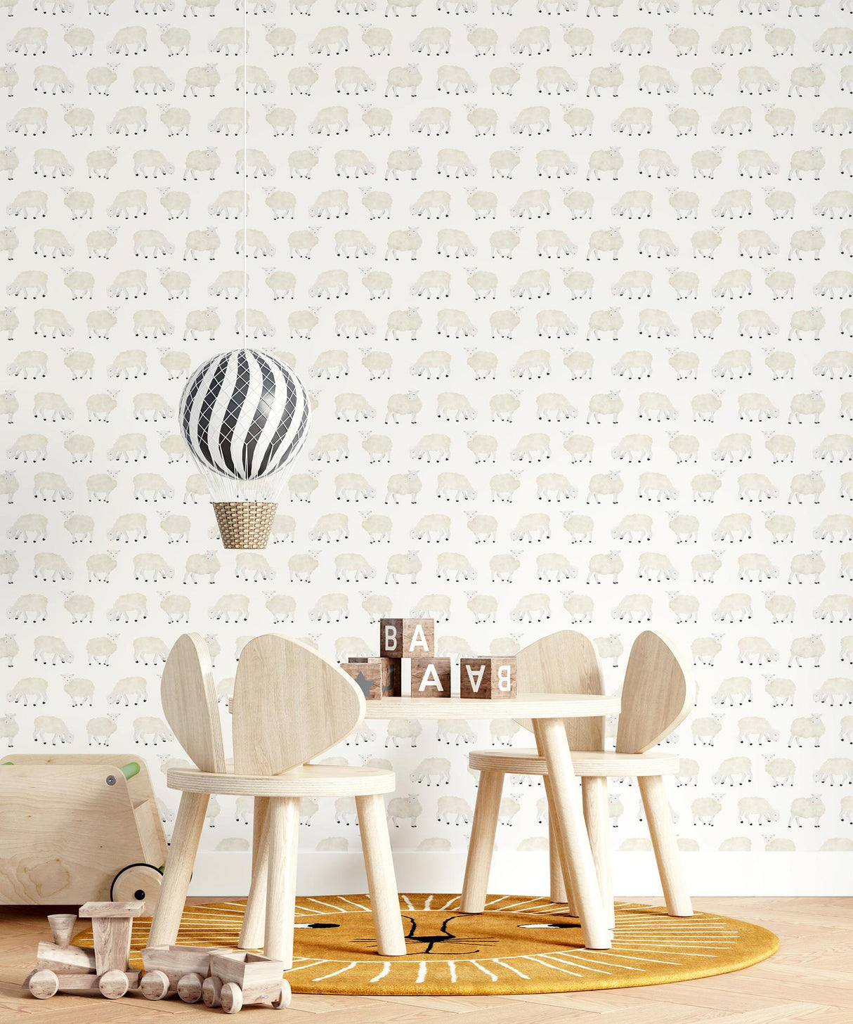 Galerie Sweet Sheep White Wallpaper