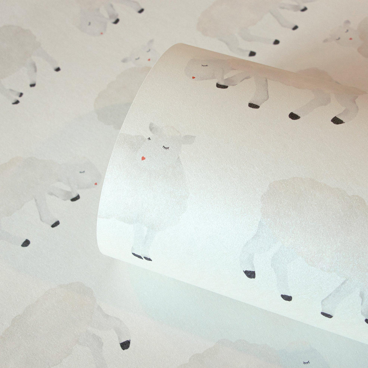 Galerie 26826 Great Kids Sweet Sheep White Wallpaper 26826 White Wallpaper
