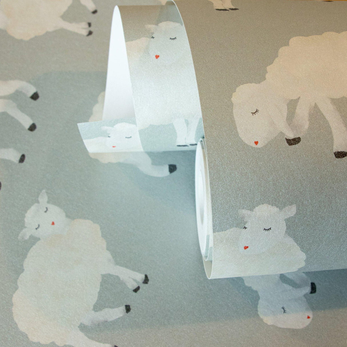 Galerie 26828 Great Kids Sweet Sheep Silver Grey Wallpaper 26828 Silver Grey Wallpaper