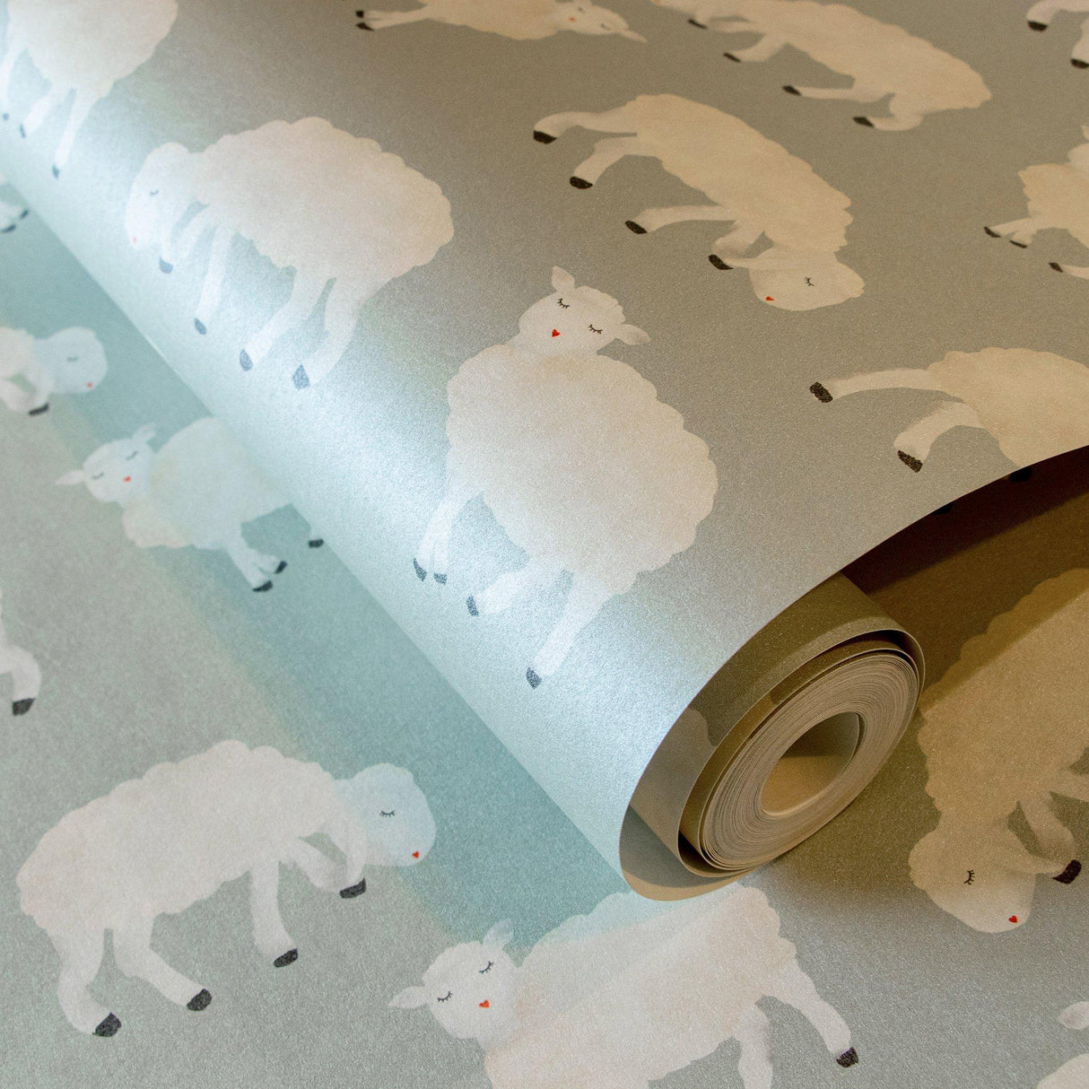 Galerie 26828 Great Kids Sweet Sheep Silver Grey Wallpaper 26828 Silver Grey Wallpaper