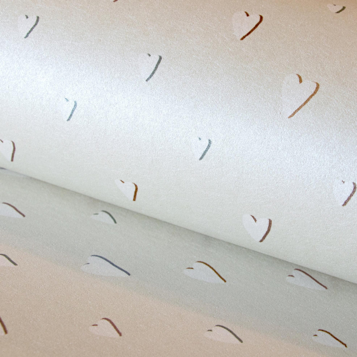 Galerie Hearts Cream Wallpaper