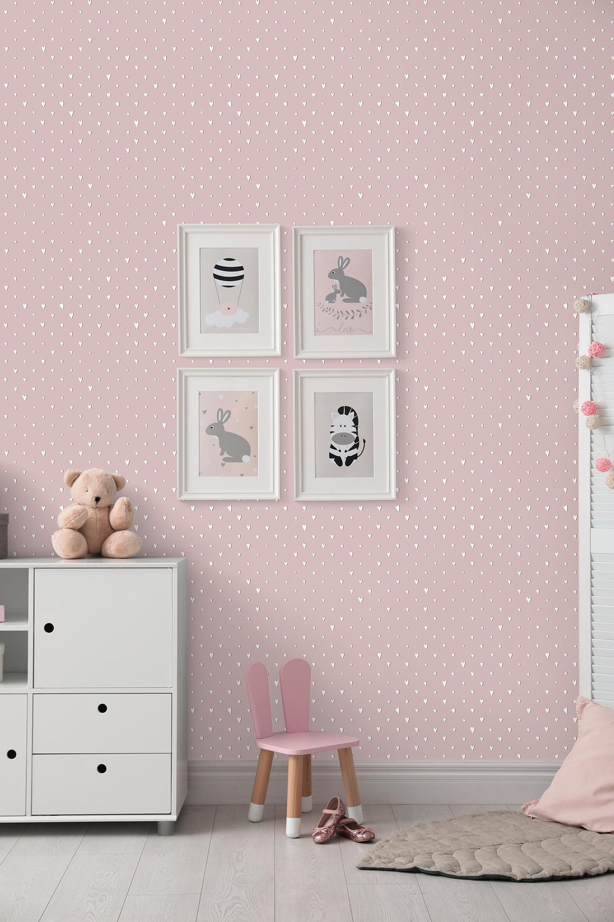 Galerie Hearts Pink Wallpaper