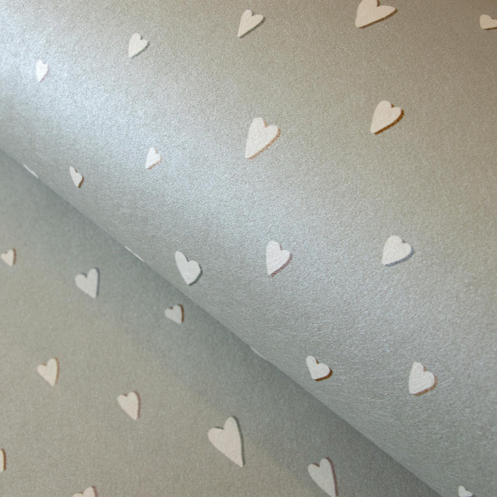 Galerie Hearts Silver Grey Wallpaper
