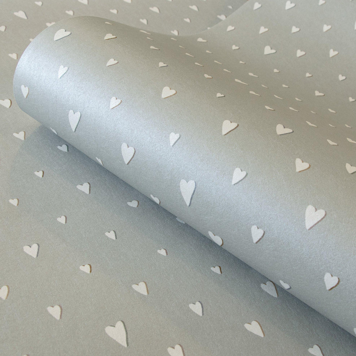 Galerie 26818 Great Kids Hearts Silver Grey Wallpaper 26818 Silver Grey Wallpaper