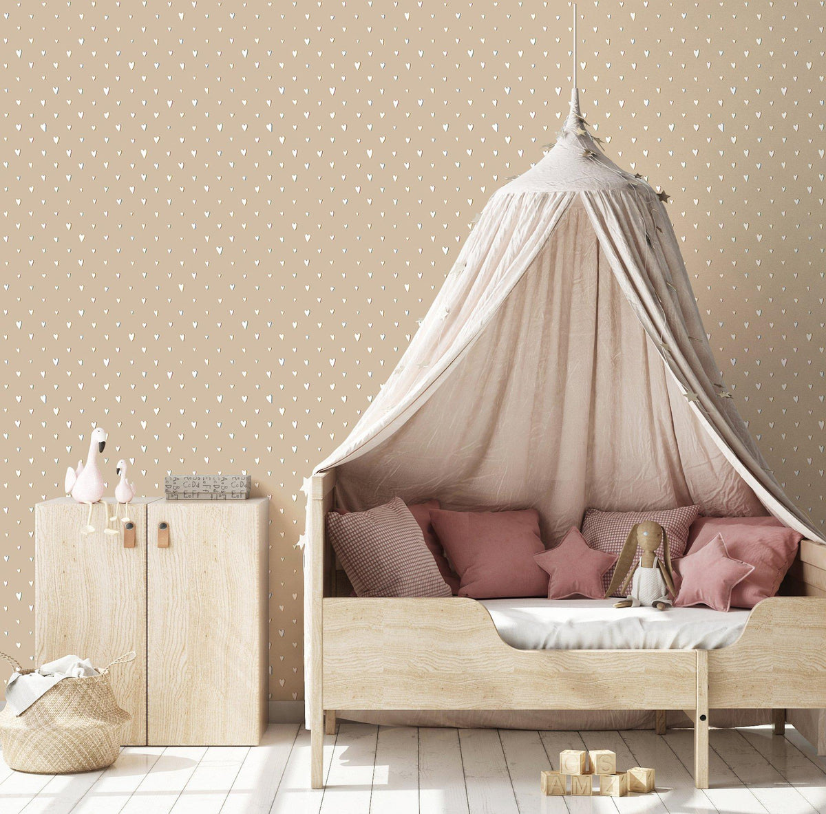 Galerie 26820 Great Kids Hearts Beige Wallpaper 26820 Beige Wallpaper