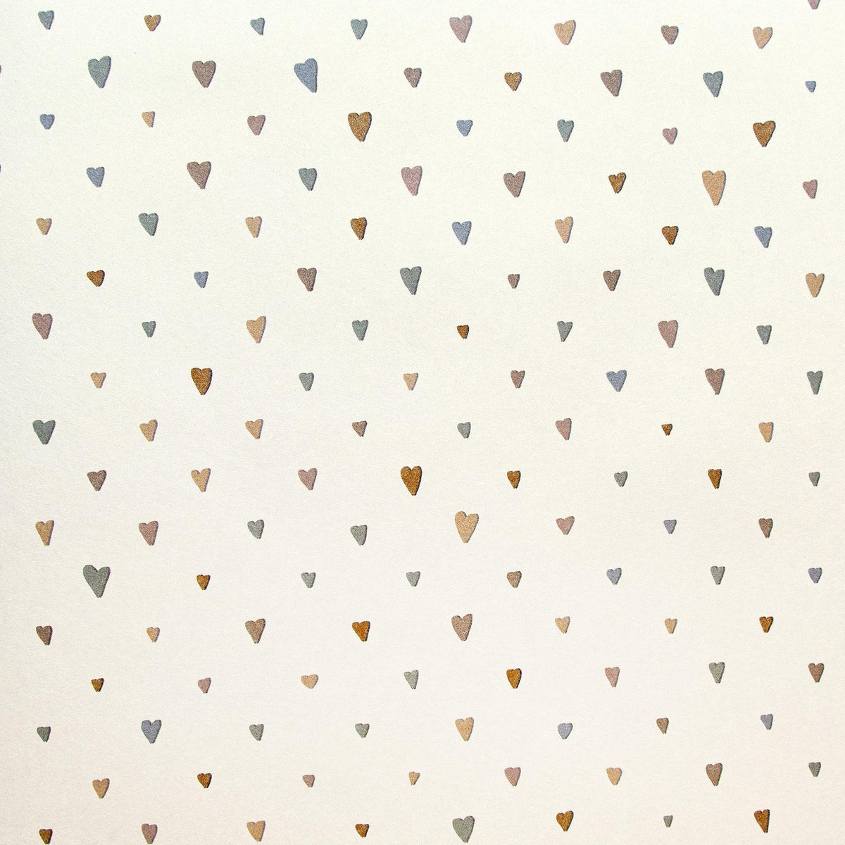 Galerie Coloured Hearts Cream Wallpaper