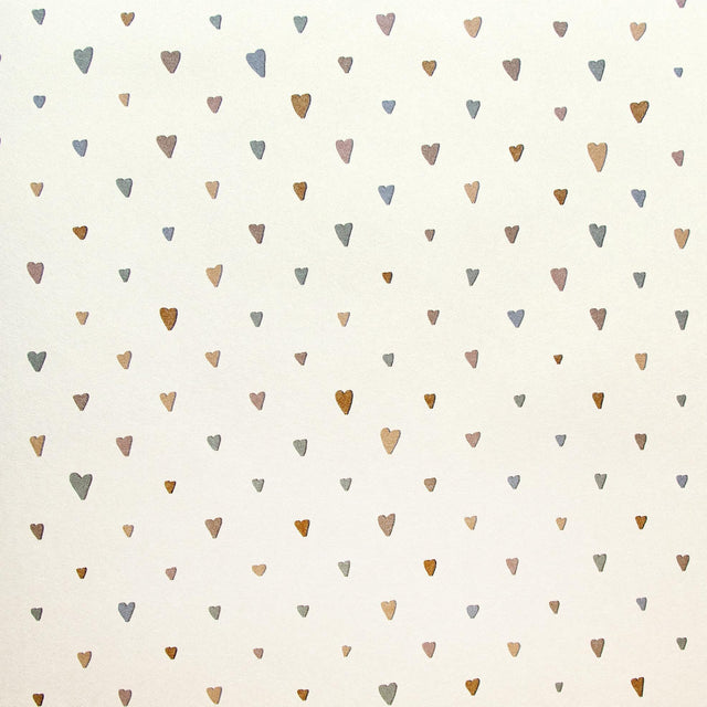 Galerie Coloured Hearts Cream Wallpaper