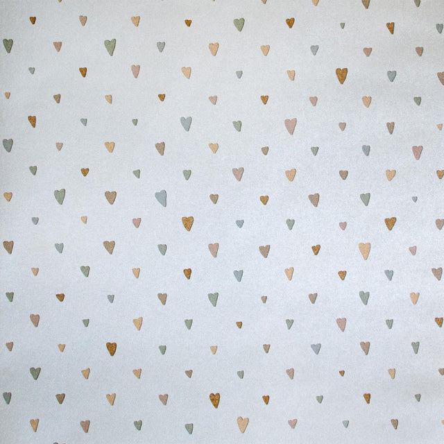 Galerie Coloured Hearts Silver Grey Wallpaper