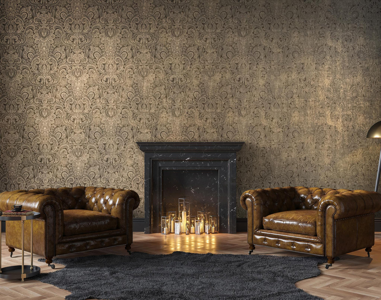 Galerie Aphrodite Bronze Brown Wallpaper
