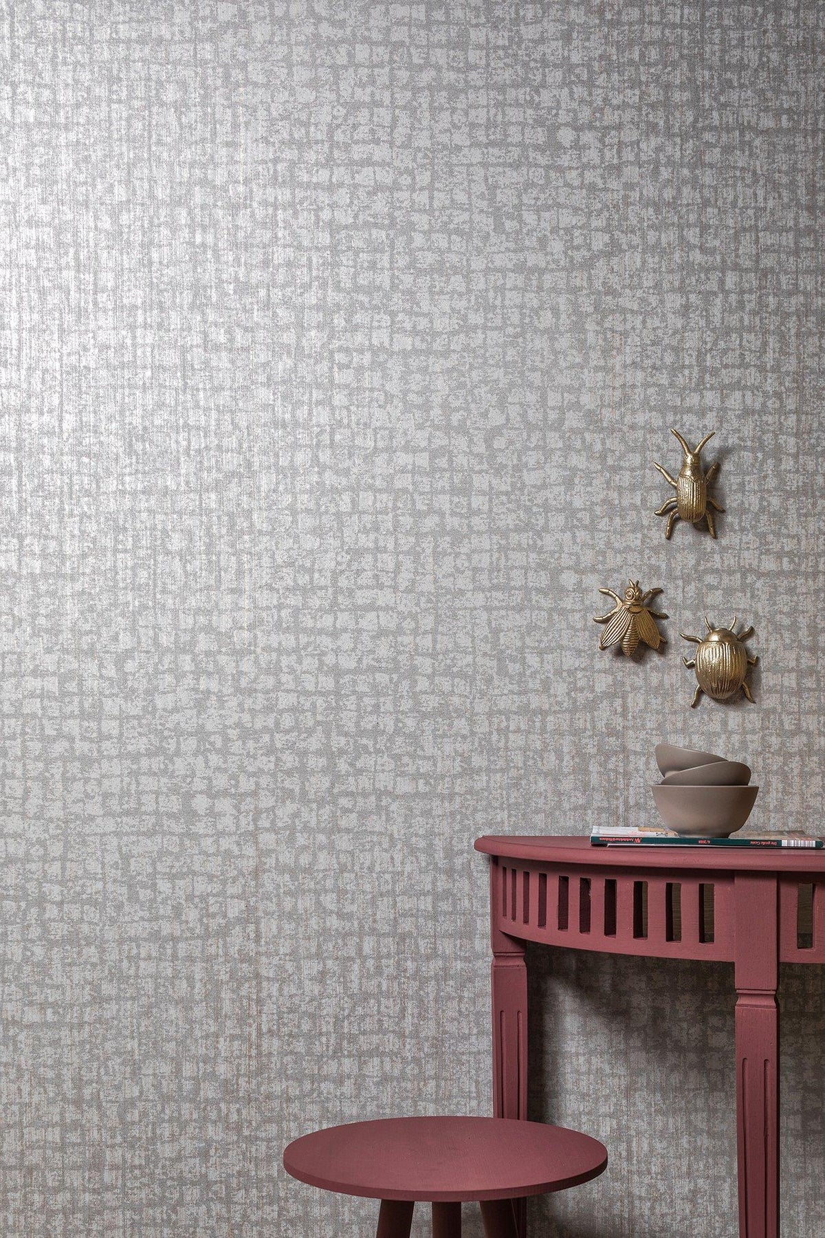 Galerie 64279 Adonea Zeus Silver Grey Wallpaper 64279 Silver Grey Wallpaper