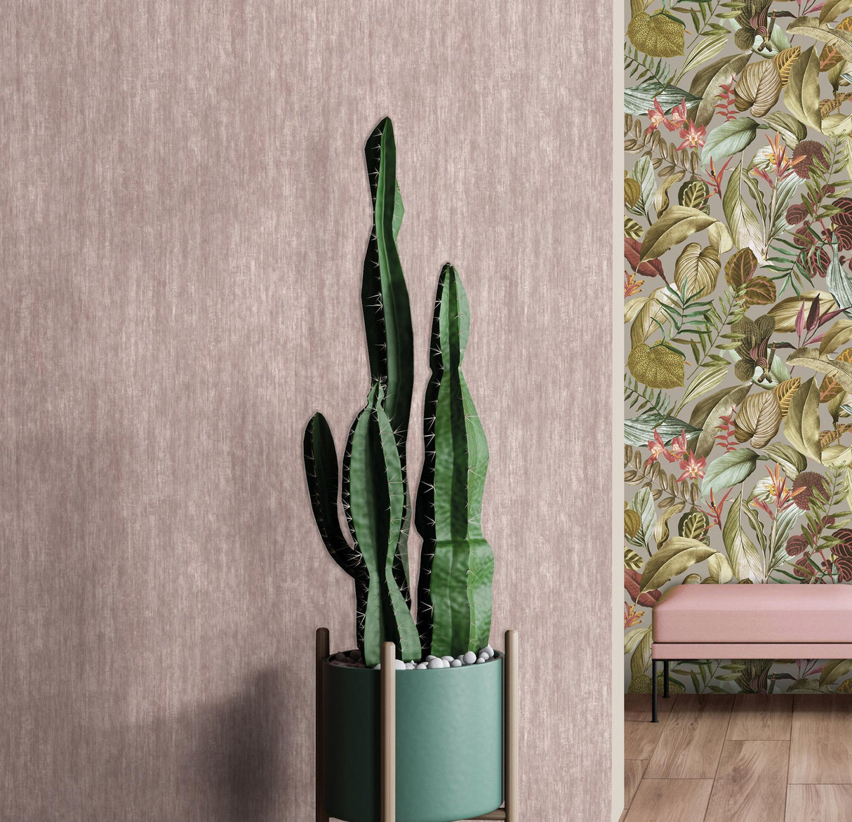 Galerie Tuvalu Pink Wallpaper