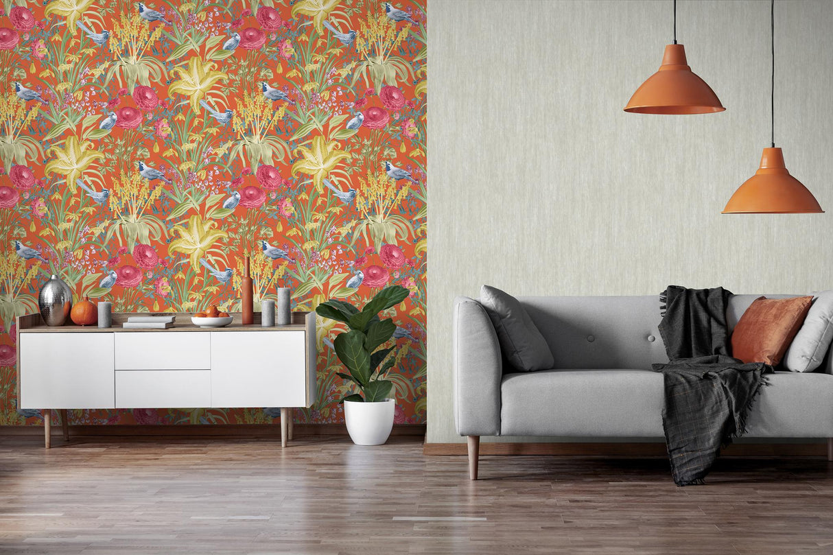 Galerie Moorea Orange Wallpaper