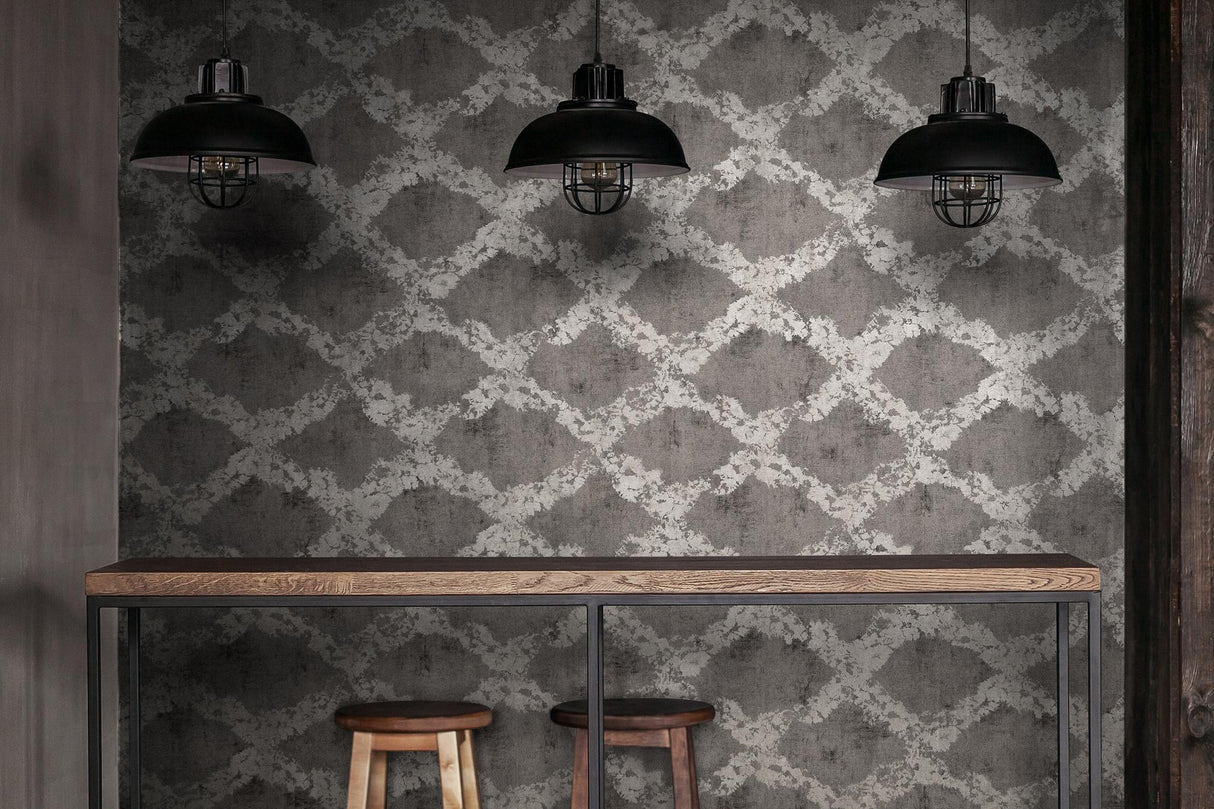 Galerie Stamped Bronze Brown Wallpaper