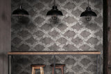 Galerie Stamped Bronze Brown Wallpaper