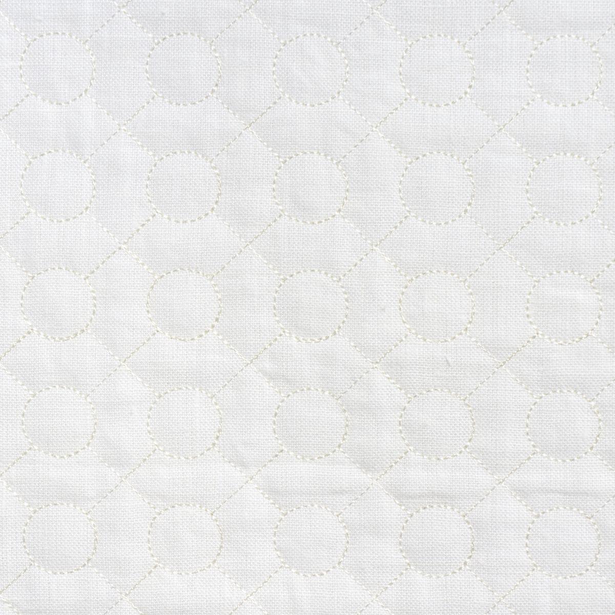 Schumacher Arles Embroidery Oyster Fabric