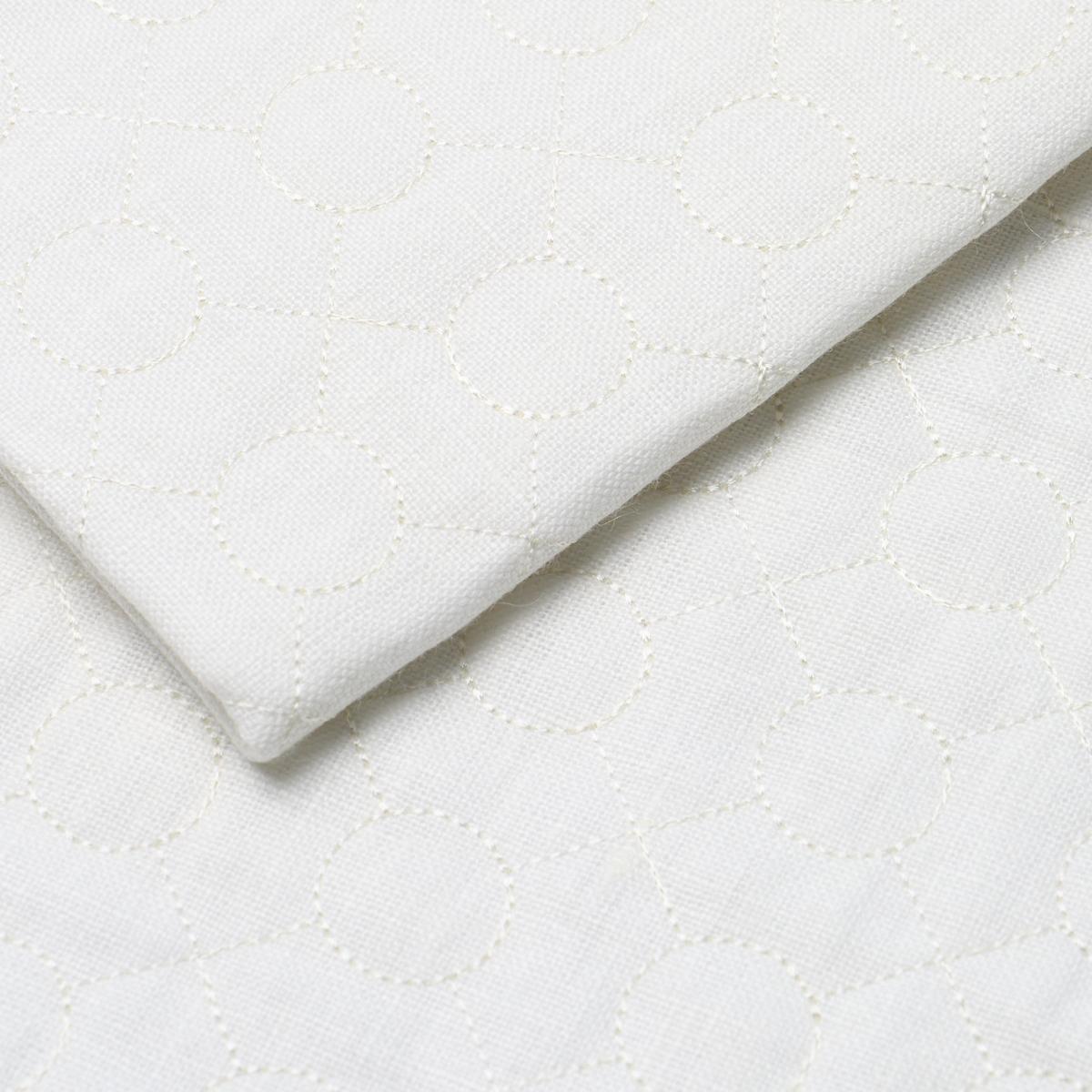 Schumacher Arles Embroidery Oyster Fabric