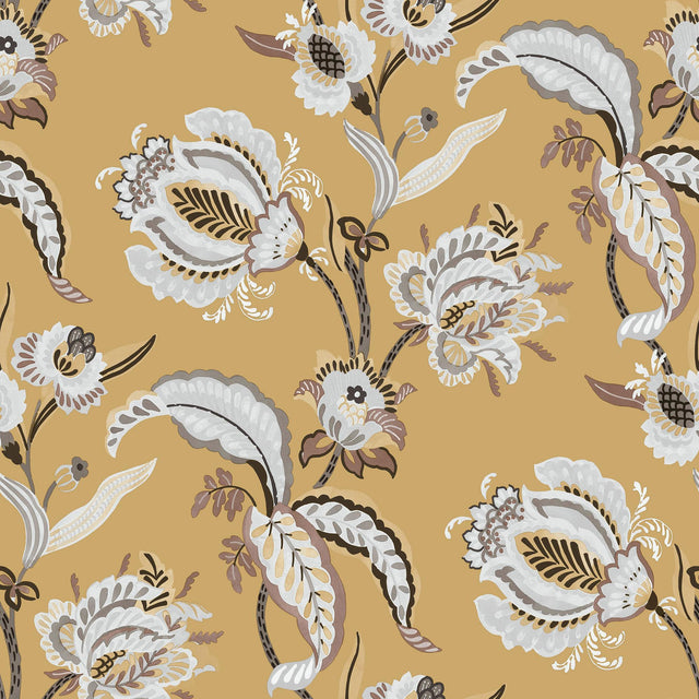 Galerie Abstract Floral Gold Wallpaper