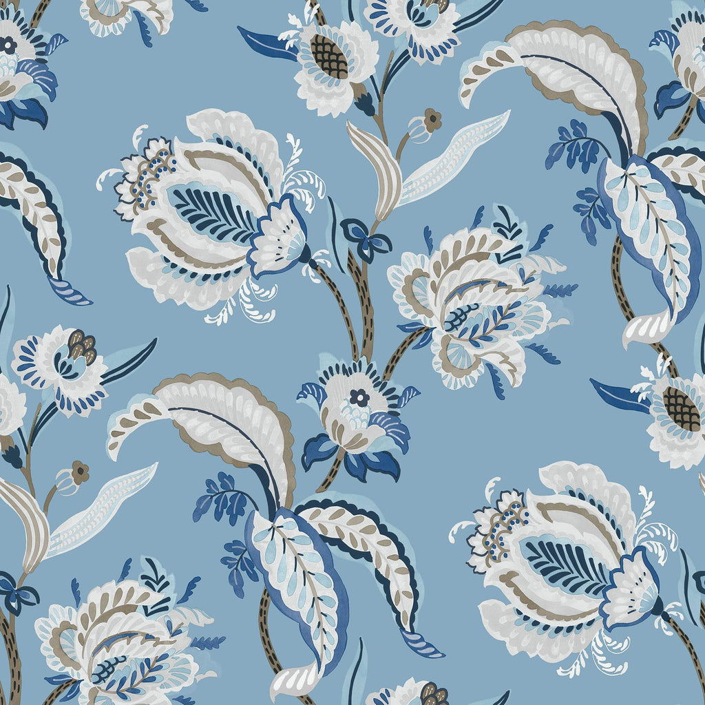 Galerie Abstract Floral Blue Wallpaper
