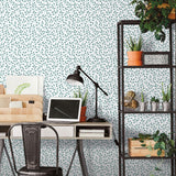 Galerie Trailing Leaf Blue Wallpaper