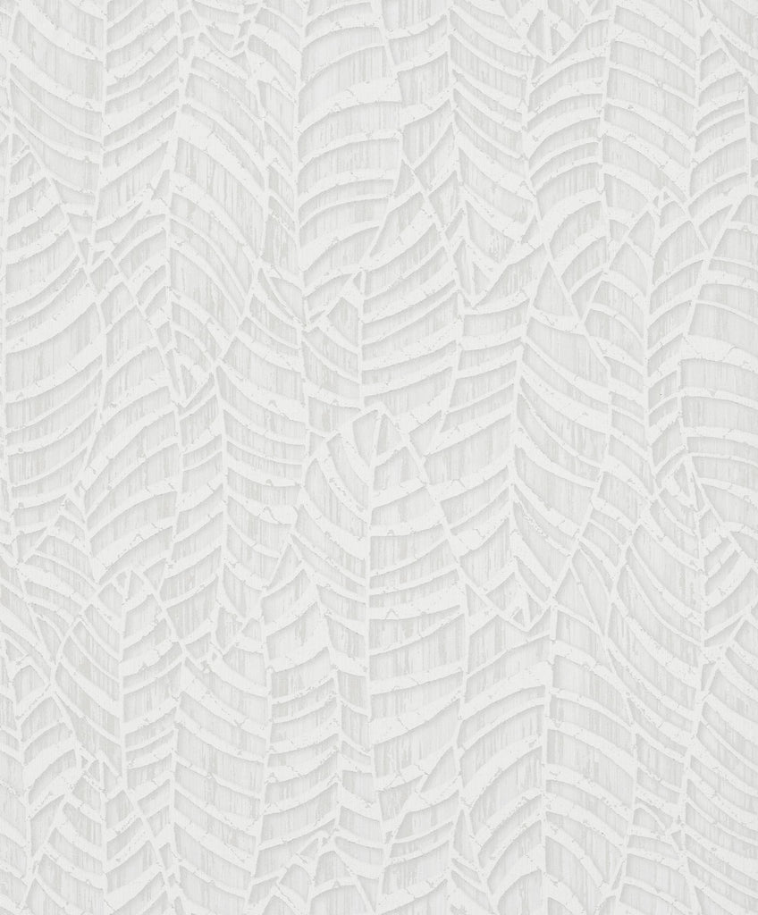 Galerie Leaves White Wallpaper