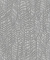 Galerie Leaves Silver Grey Wallpaper