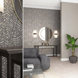 Galerie Leaves Black Wallpaper