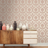 Galerie 25724 Cottage Chic Damasco Imperiale Pink Wallpaper 25724 Pink Wallpaper