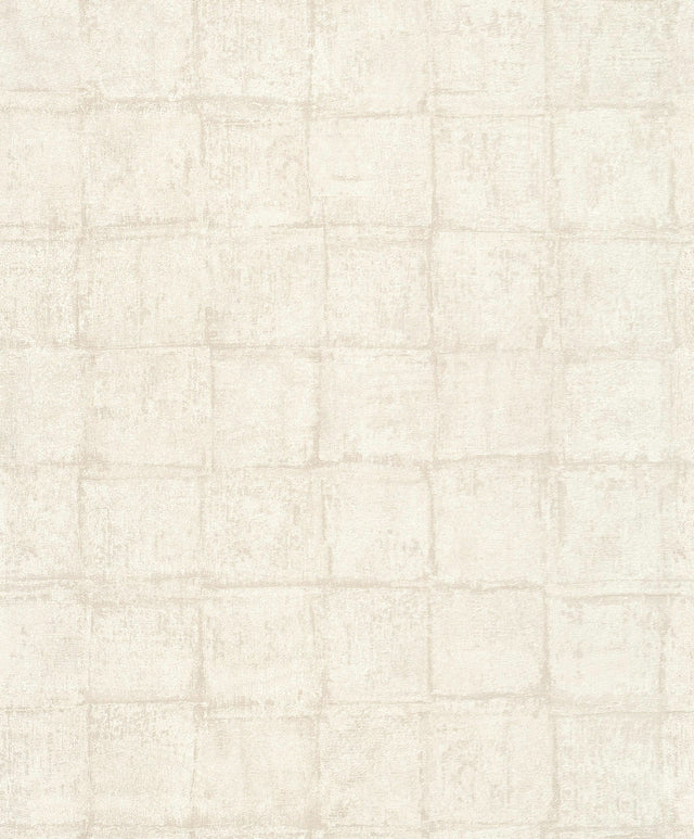 Galerie Textured Tile Cream Wallpaper