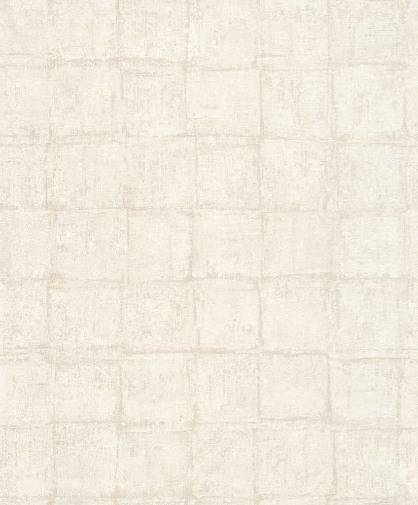 Galerie Textured Tile Cream Wallpaper