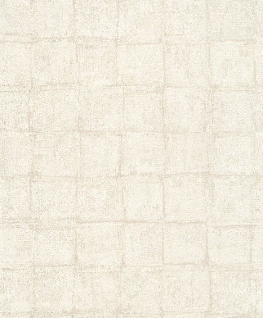 Galerie Textured Tile Cream Wallpaper