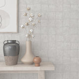 Galerie EN3396814 Eden Tile Silver Grey Wallpaper EN3396814 Silver Grey Wallpaper