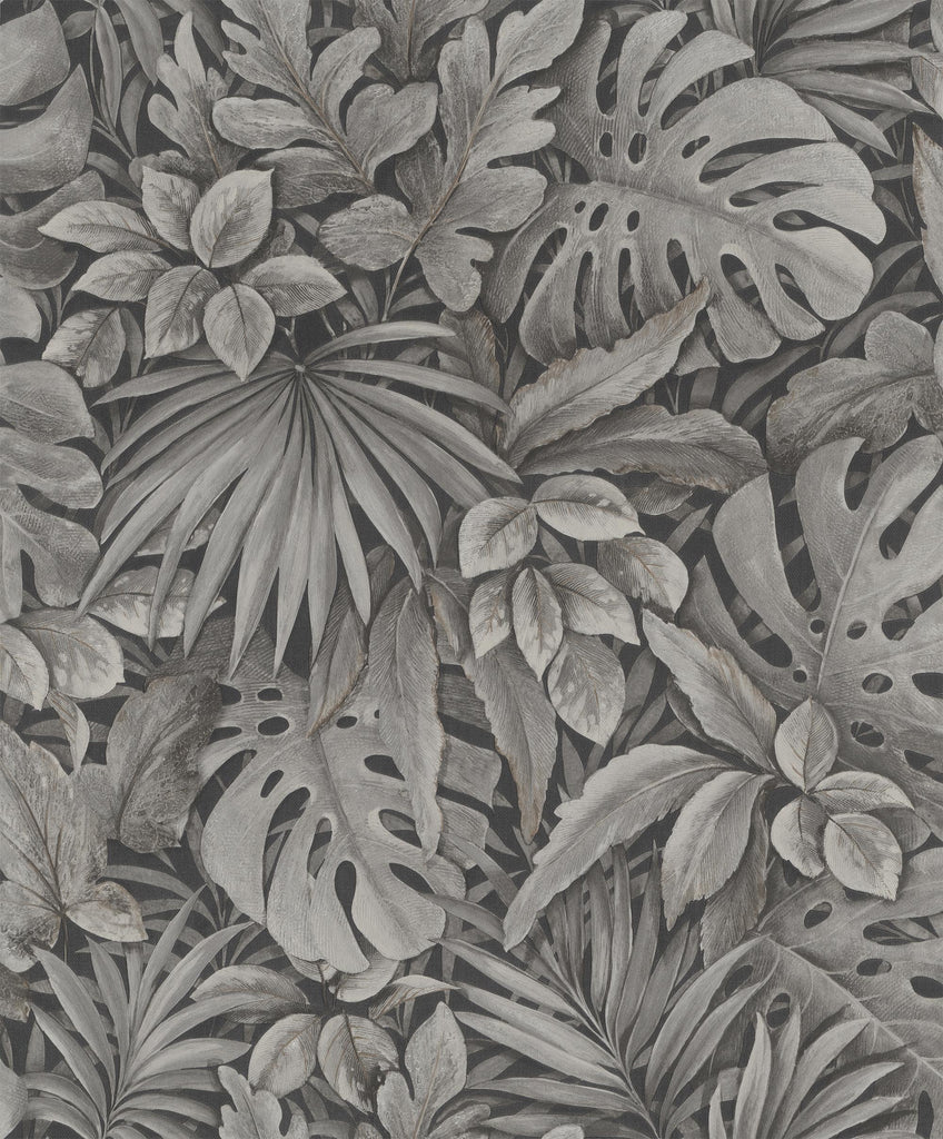 Galerie Jungle Leaves Bronze Brown Wallpaper