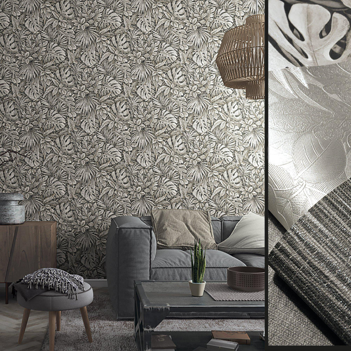 Galerie EN3330514 Eden Jungle Leaves Bronze Brown Wallpaper EN3330514 Bronze Brown Wallpaper