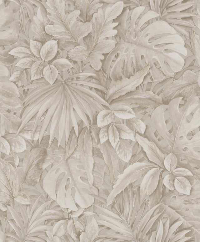 Galerie Jungle Leaves Beige Wallpaper
