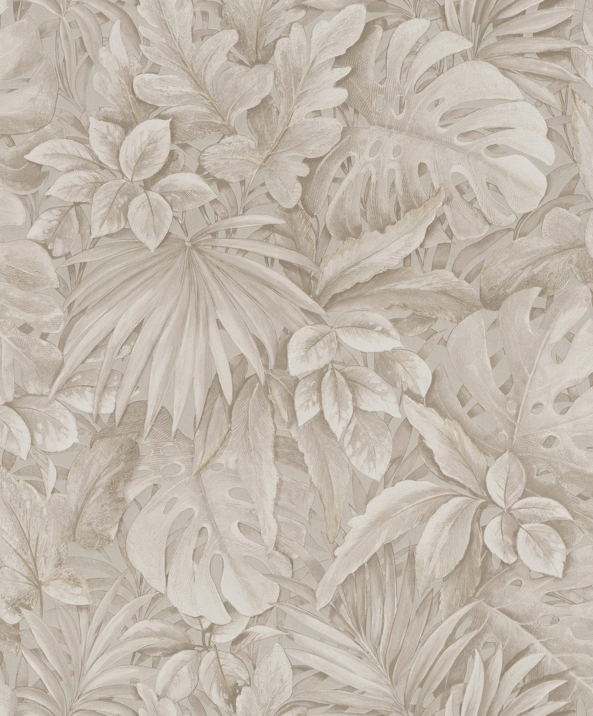 Galerie Jungle Leaves Beige Wallpaper