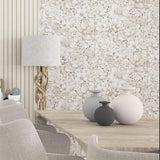 Galerie EN3395114 Eden Floral Texture Silver Grey Wallpaper EN3395114 Silver Grey Wallpaper
