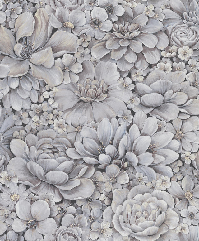 Galerie Floral Texture Blue Wallpaper