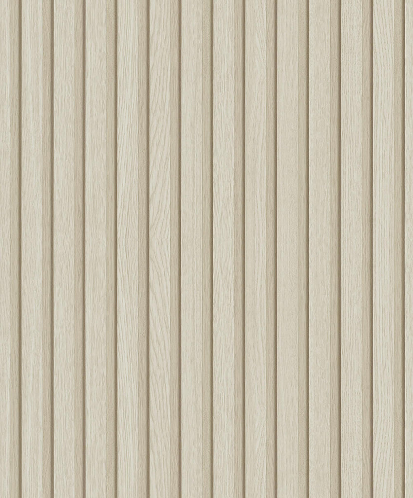 Galerie Wood Stripe Beige Wallpaper