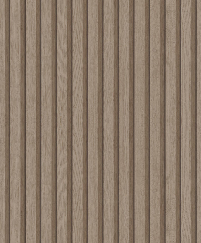 Galerie Wood Stripe Bronze Brown Wallpaper
