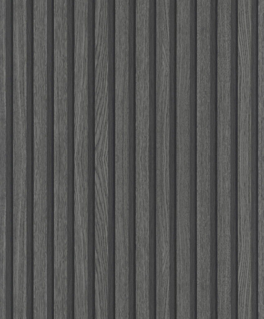 Galerie Wood Stripe Black Wallpaper