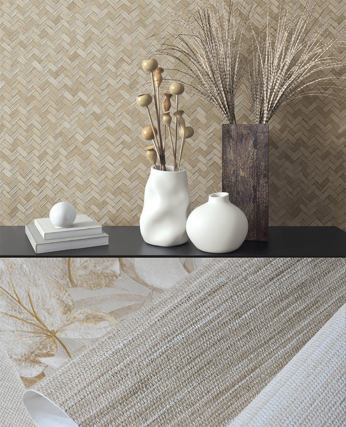 Galerie EN3330914 Eden Rattan Beige Wallpaper EN3330914 Beige Wallpaper