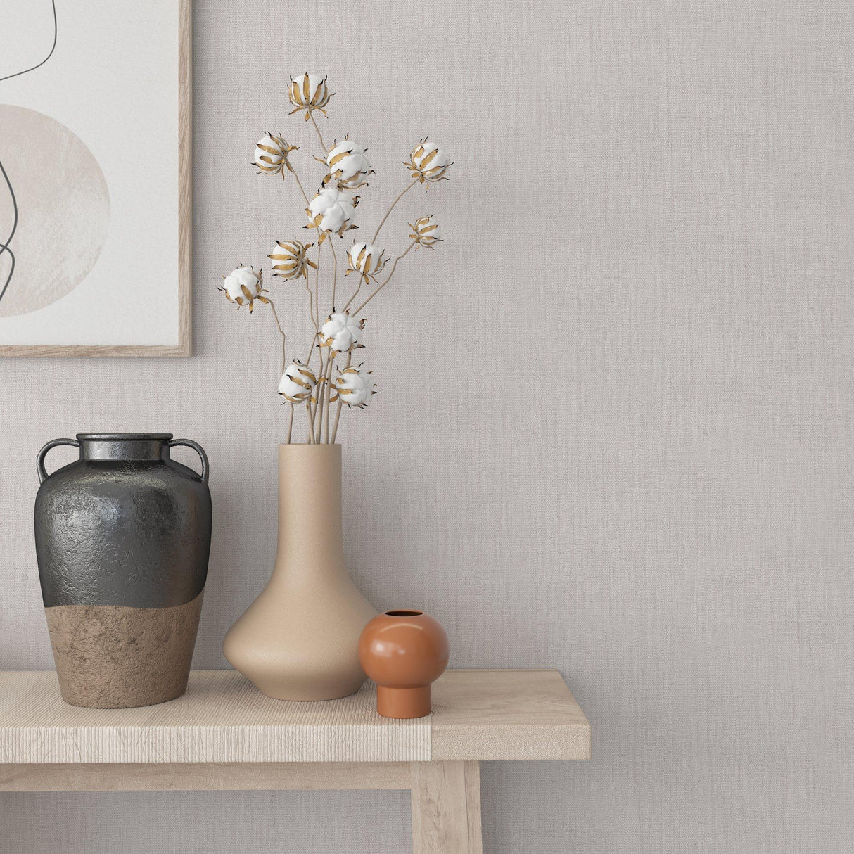 Galerie EN3396314 Eden Linen Pink Wallpaper EN3396314 Pink Wallpaper