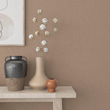 Galerie EN3396614 Eden Linen Bronze Brown Wallpaper EN3396614 Bronze Brown Wallpaper