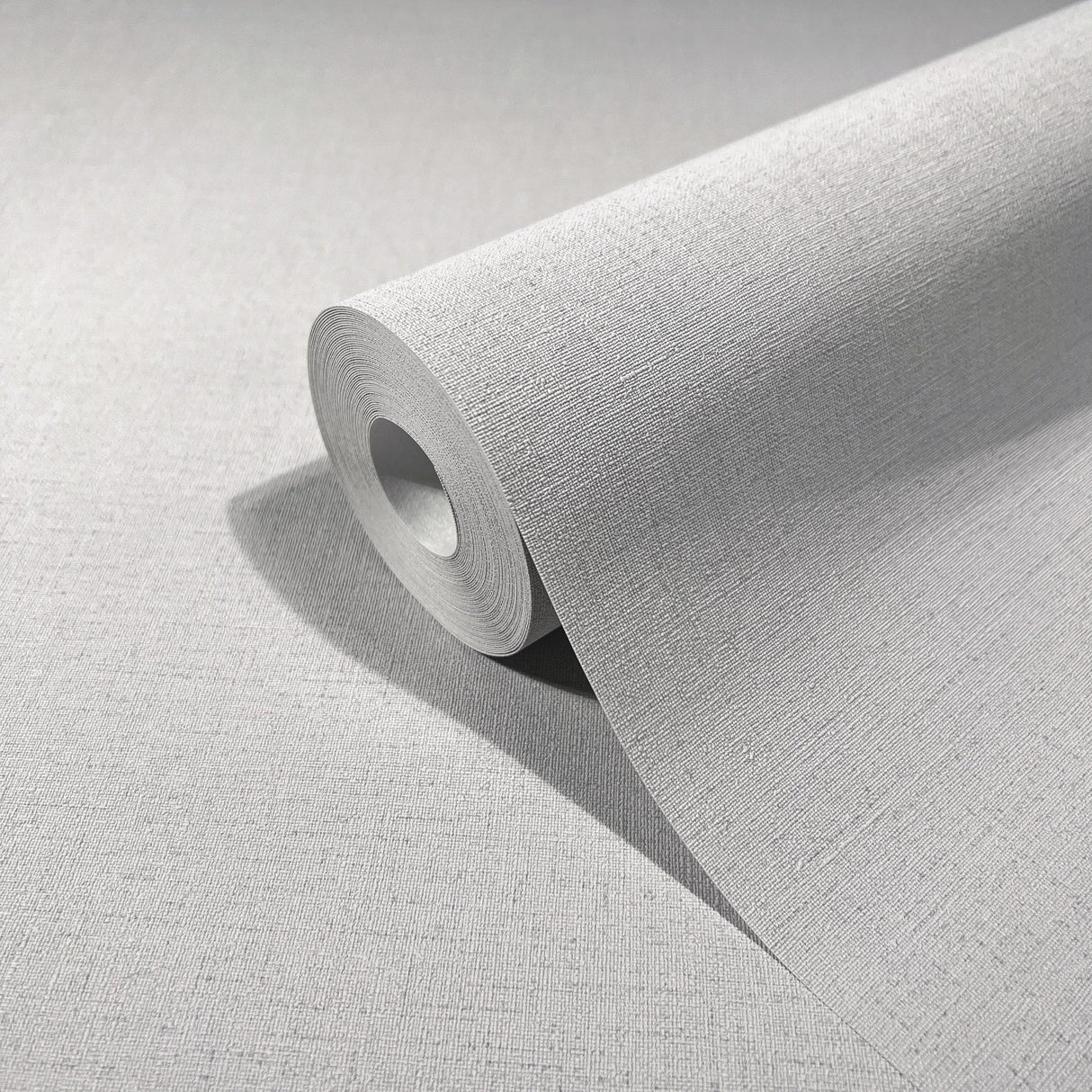Galerie Fabric Effect Silver Grey Wallpaper