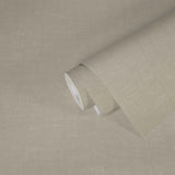 Galerie Linen Effect Textured Beige Wallpaper
