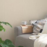 Galerie Linen Effect Textured Cream Wallpaper
