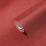 Galerie Linen Effect Textured Red Wallpaper