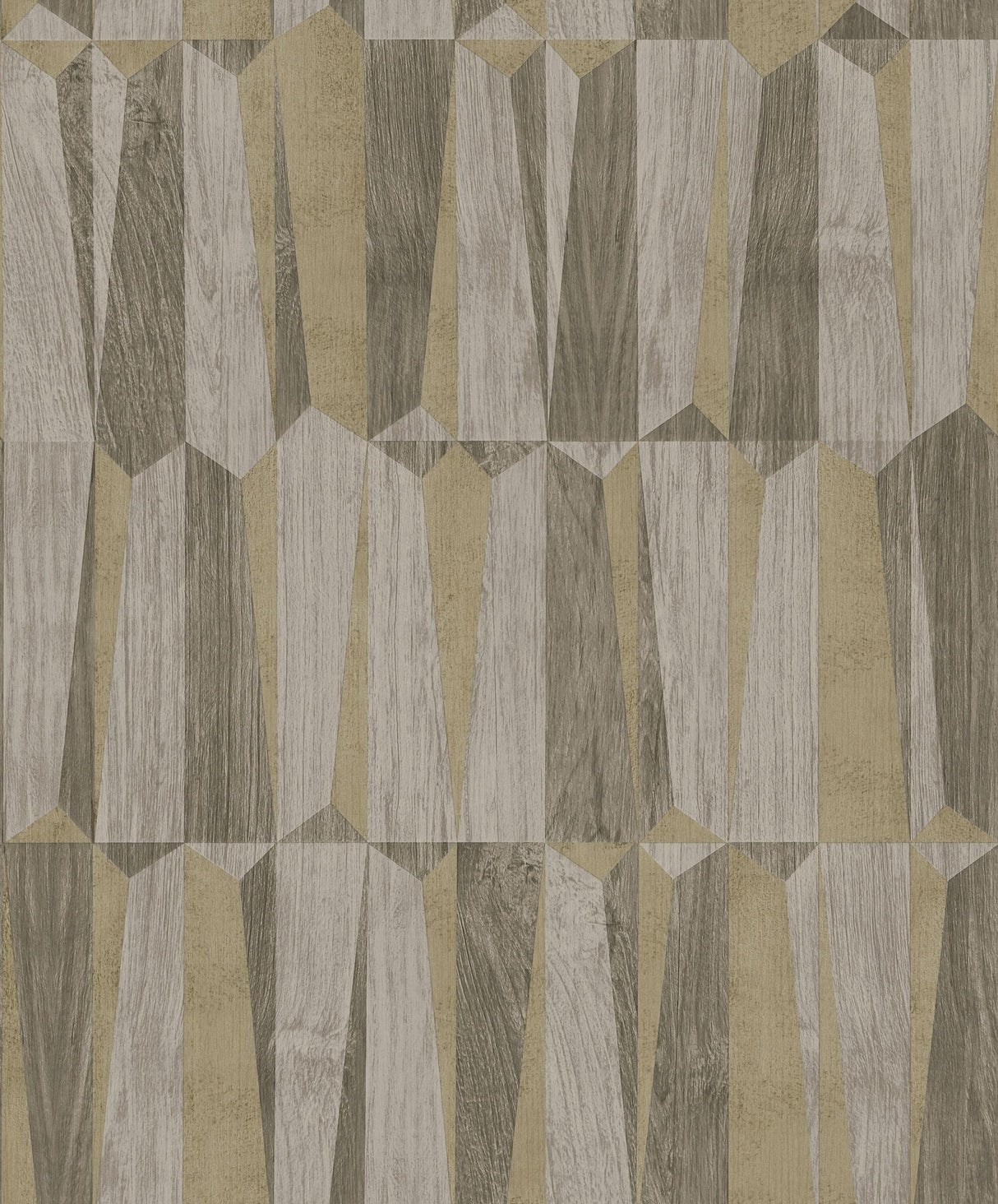 Galerie Geo Point Wood Effect Motif Bronze Brown Wallpaper