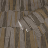 Galerie Geo Point Wood Effect Motif Bronze Brown Wallpaper