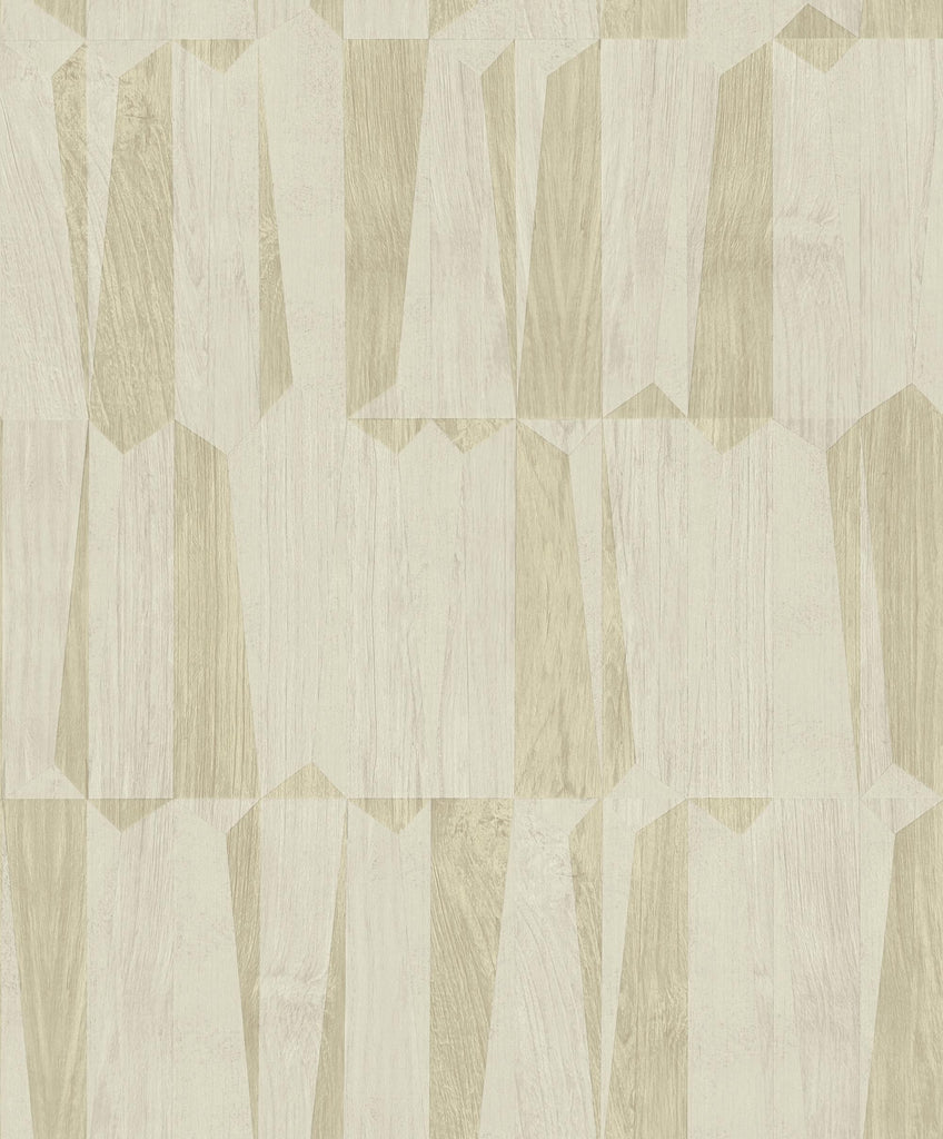 Galerie Geo Point Wood Effect Motif Beige Wallpaper